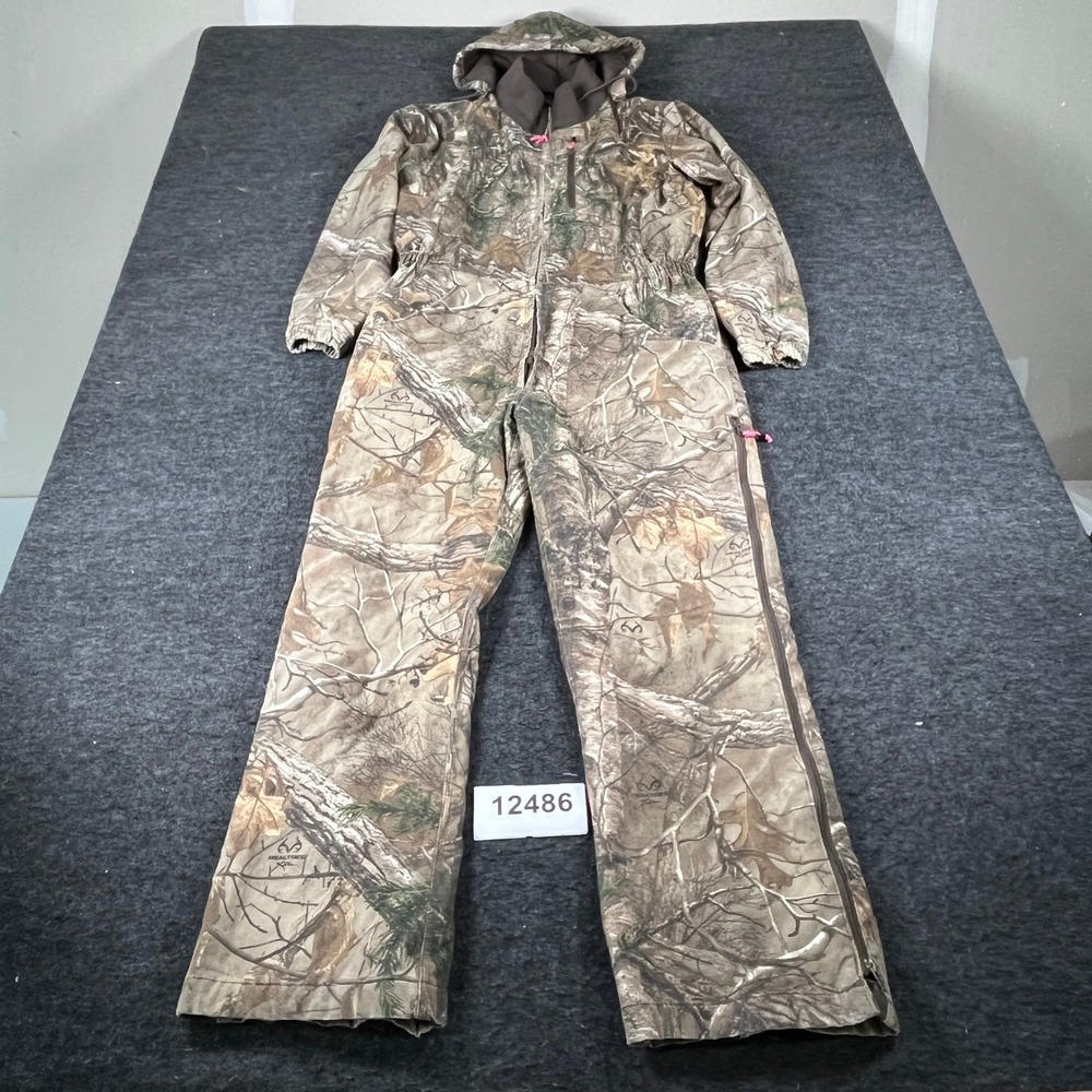 Game Winner Hunting Coveralls Ladies L Camo Excellent Realtree Xtra Insulated